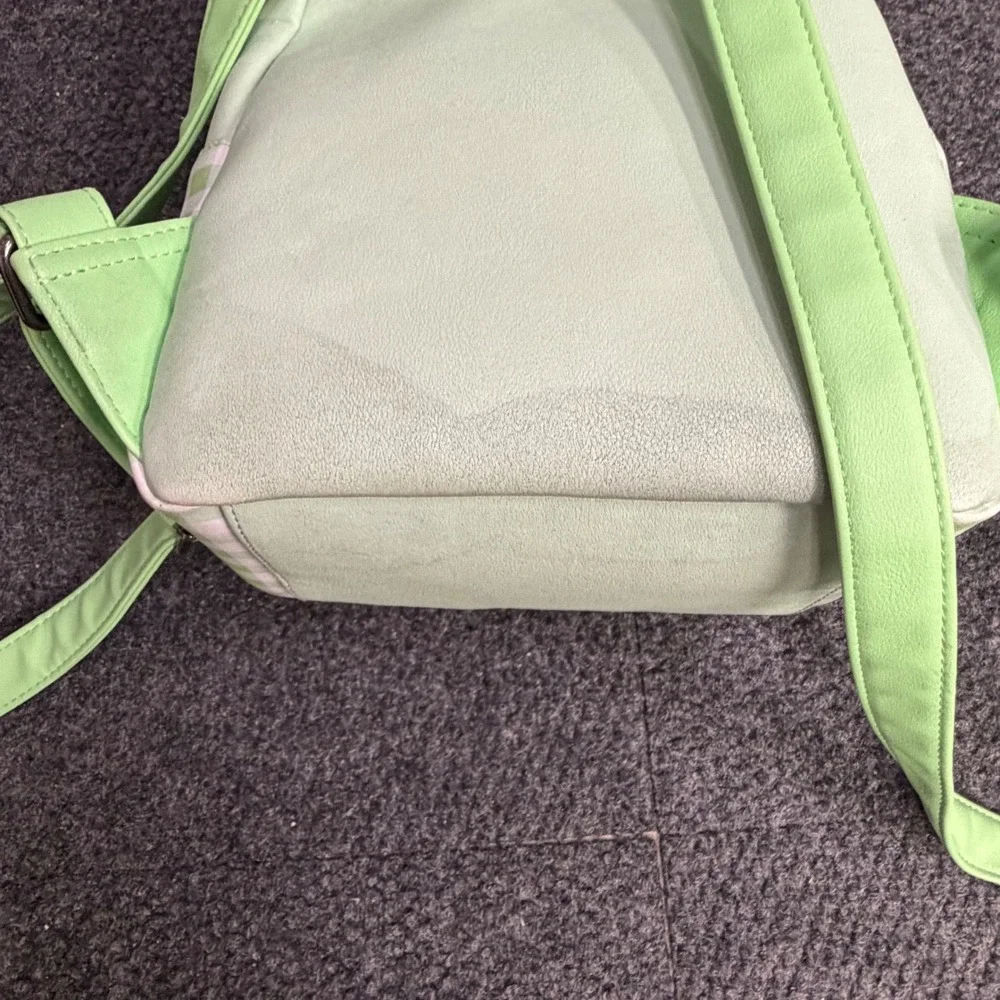 Sanrio Loungefly Keroppi Frog Mini Backpack Green Gingham All Over Print Bag